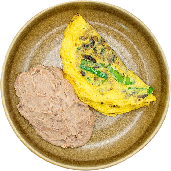 Omelette con frijoles
